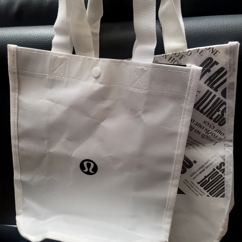 2 Lululemon Reusable Tote Bags. 1 Bonus Lululemon Bag (3 Bags Total) - Picture 1 of 5